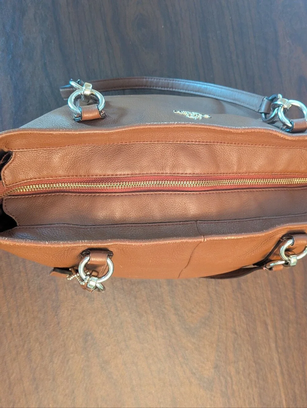 Vintage Coach Chicago Ellis Brown Leather Tote Bag 33961 Saddle Purse Grain